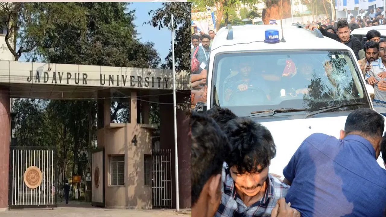 West bengal Jadavpur University students protest Bratya Basu